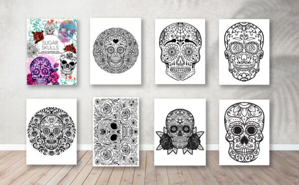 Sugar Skulls Coloring Book